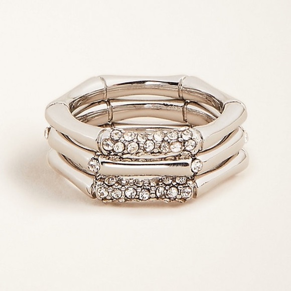 Ann Taylor Jewelry - Ann Taylor Bamboo Stackable ring set